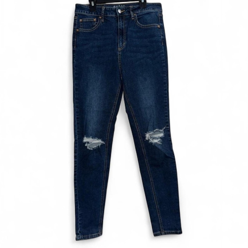 Wild Fable Dark Wash Ripped Skinny Jeans Size 8 High Rise Look